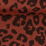 Kunstleder Wildleder Suede Clara terracotta Leo print